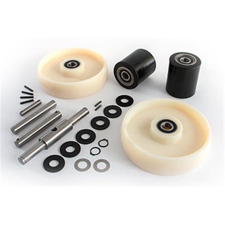 Pinpoint Later PTH Complete Wheel Kit for Manual Pallet Jack - Black PI1071472